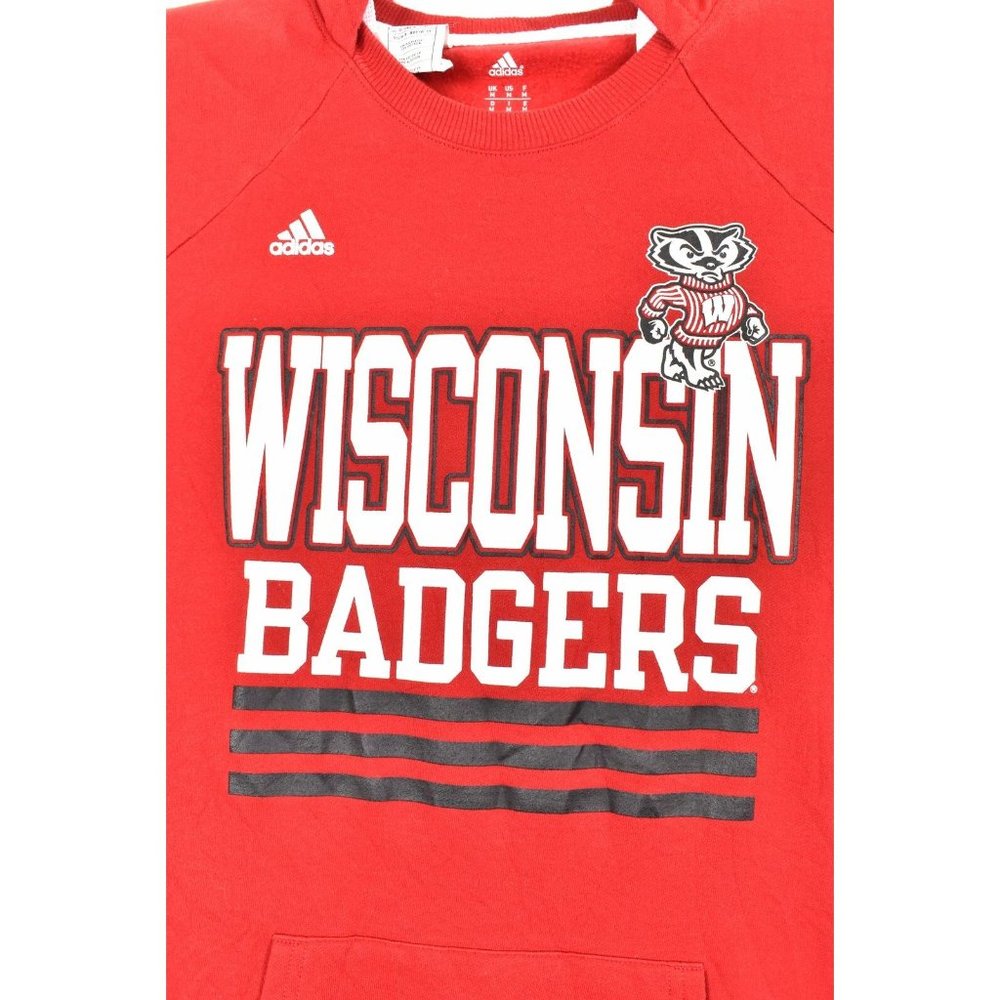 Women's modern University of Wisconsin hoodie, red graphic sweatshirt - AU M - Picture 2 of 4